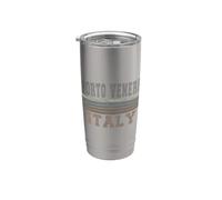 Retro Porto Venere Italia Vaso térmico de acero inoxidable de doble pared