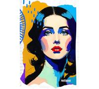 Retro Portrait Notebook | Quote on Back: " Remember that you are Amazing" | Ai Image and Digital Collage: Notebook for Girls, Teens and Women | Ruled | 6 x 9 inches | 110 pages