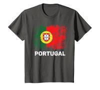 Retro Portugal Flag Shirt Patriotic Portuguese Flag Camiseta, Niños, Asfalto, 4 años