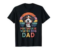 Retro Portuguese Water Dog Dad Portie Camiseta