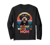 Retro Portuguese Water Dog Mom Portie Manga Larga