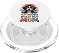Retro Portuguese Water Dog Mom Portie PopSockets PopGrip para MagSafe