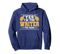 Retro Profession I'm The Writer Sudadera con Capucha, Unisex para Adultos, Azul Marino, M
