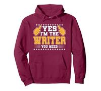 Retro Profession I'm The Writer Sudadera con Capucha, Unisex para Adultos, Granate, M