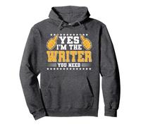 Retro Profession I'm The Writer Sudadera con Capucha, Unisex para Adultos, Jaspeado Oscuro, L