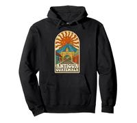 Retro Psychedelic Antigua Guatemala Travel Poster Sudadera con Capucha