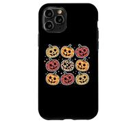 Retro Pumpkin Cute Faces Halloween Fall Carcasa para iPhone 11 Pro