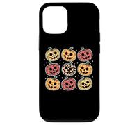 Retro Pumpkin Cute Faces Halloween Fall Carcasa para iPhone 12/12 Pro