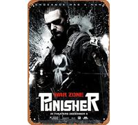 Retro Punisher: War Zone (#7 de 7) Letrero de metal de aspecto vintage para cocina, decoración de pared, Vengeance has a name 2008, póster de película para decoración de bar, placas de arte divertidas