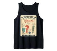 Retro Puntuación Profesor Gramática Humor Cita Aula Camiseta sin Mangas
