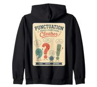 Retro Puntuación Profesor Gramática Humor Cita Aula Sudadera con Capucha