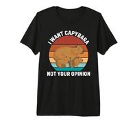 Retro Quiero Capibara No Tu Opinión Amante Capibara Camiseta Premium