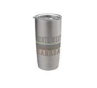 Retro Quinte West Canadá Vaso térmico de acero inoxidable de doble pared