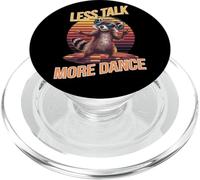 Retro Raccoon Less Talk More Dance Vibe PopSockets PopGrip para MagSafe
