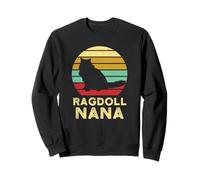 Retro Ragdoll Nana Ragdoll Cat Mom Rag Doll Abuela Sudadera