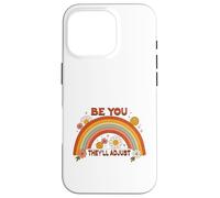 Retro Rainbow Be You They 'll Adjust Artwork Carcasa para iPhone 16 Pro