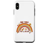 Retro Rainbow Be You They 'll Adjust Artwork Carcasa para iPhone XS Max