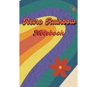 Retro Rainbow Notebook: Cute Lined Journal for Girls & Teens, 180 Pages, 6x9 inches, Groovy 70s Aesthetic