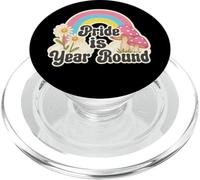 Retro Rainbow Pride is Year Round Daisies Pansexual Colors PopSockets PopGrip para MagSafe