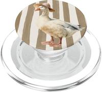 Retro Rayas Pato Marrón Lindo Sombrero Pájaro Animal Ganso PopSockets PopGrip para MagSafe