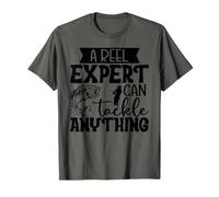 Retro Reel Expert Puede Hacer Frente a Cualquier Cosa, Pescador y Pescador Camiseta