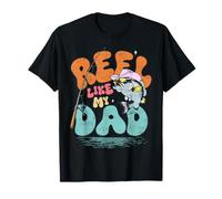 Retro Reel Like My Dad Funny tee for Fishing Son Daughter Camiseta