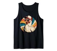 Retro Remolino Pollo Gafas De Sol Pollos Camiseta sin Mangas