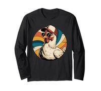 Retro Remolino Pollo Gafas De Sol Pollos Manga Larga