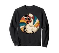 Retro Remolino Pollo Gafas De Sol Pollos Sudadera