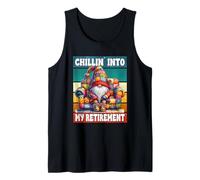 Retro Retirement Gnome Graphic Chillin Into My Retirement Camiseta sin Mangas