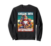 Retro Retirement Gnome Graphic Chillin Into My Retirement Sudadera