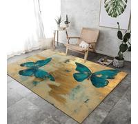Retro Retro Abraza Butterfly Non Slip Alfombra Resistente, Resistente A Las Manchas Alfombra Lavable Pila Suave para El Comedor De La Guardería del Dormitorio Cocina Colorida,