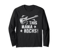 Retro Rock and Roll Mama Guitar This Mama Rocks Manga Larga
