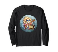 Retro Rock Gnome Graphic For Men And Women Vintage Hardrock Manga Larga