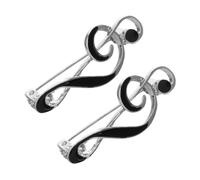 Retro Rock Hip Pop Music Note Brooch Pin Set Zinc Alloy Material Sweater Coat Accessory Pins