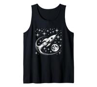 Retro Rocket Adventure - Explorador Espacial Vintage Luna y Estrellas Camiseta sin Mangas