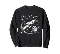 Retro Rocket Adventure - Explorador Espacial Vintage Luna y Estrellas Sudadera