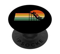Retro Roller Coaster Ride At The Theme Park Matching Family PopSockets PopGrip Adhesivo
