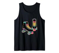 Retro Roller Skate Zapatos Patinaje Camiseta sin Mangas