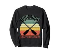 Retro Row Row Row Your Boat Athlet Remo Crew Sunset Rower Sudadera