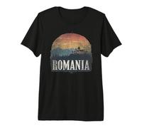 Retro Rumania Paisaje Vintage Recuerdo Camiseta Premium