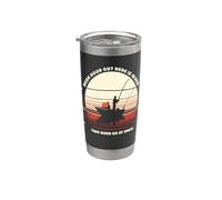 Retro Rush Hour Aquí Cuando Dos Cañas A La Vez Divertido Pesca Vaso térmico de acero inoxidable de doble pared