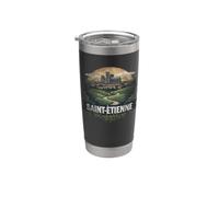 Retro Saint-Étienne Paisaje Vintage Recuerdo Vaso térmico de acero inoxidable de doble pared