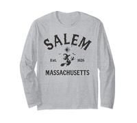 Retro Salem Massachusetts MA Vintage Halloween Witch Costome Manga Larga