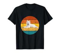Retro Samoyedo Vintage Sunset - ¿Quién es un Buen Perro? Camiseta