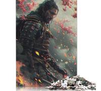 Retro Samurai Puzzles Imposible,desafío for Adults Entretenimiento Creativo 1000 Piezas Obra De Arte De Juego De para Adultos, Regalos A Partir De 14 Años 1000pcs (75x50cm)