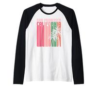Retro San Francisco California Surf Vintage Playa Dorado 510 Camiseta Manga Raglan