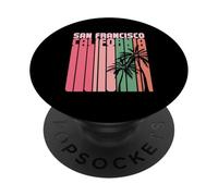 Retro San Francisco California Surf Vintage Playa Dorado 510 PopSockets PopGrip Adhesivo