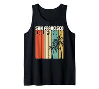 Retro San Francisco California Surf Vintage Playa Dorado Camiseta sin Mangas