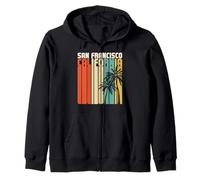 Retro San Francisco California Surf Vintage Playa Dorado Sudadera con Capucha